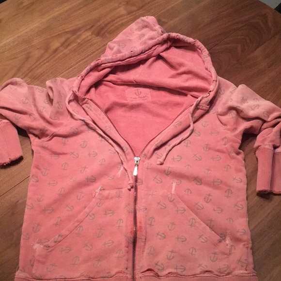 Free People Anchor Print Distressed Hoodie - Picture 3 of 3